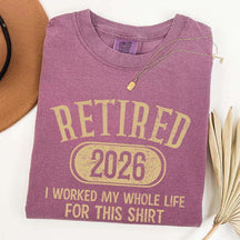 Funny Retirement Distressed Retired Est 2026 T-Shirt
