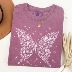 Floral Butterfly Dandelion Wildflower T-Shirt