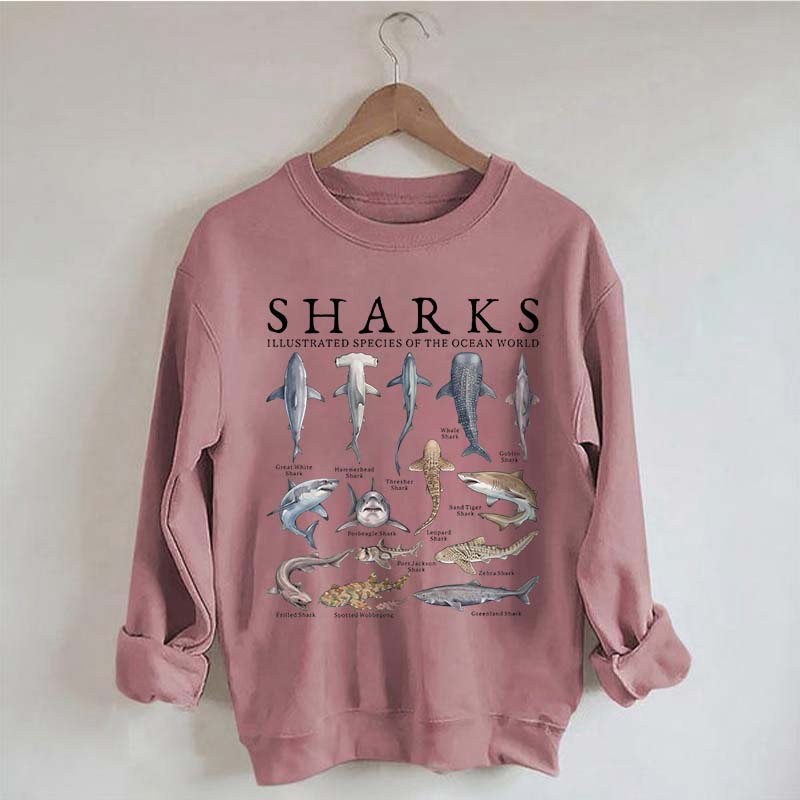 Vintage Shark Species Sweatshirt