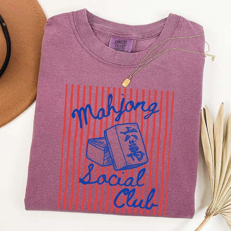 Mahjong Social Club Funny T-Shirt