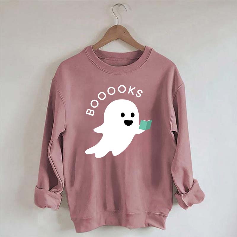 Ghost Books Reader Booooks Cute Sweatshirt