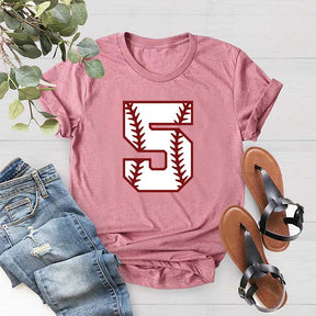 Personalized Baseball Number Minimalist T-Shirt