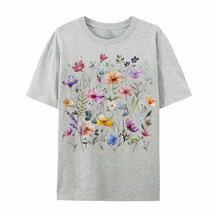 Boho Purple Floral Wildflowers T-Shirt