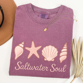Seashell Graphic Comfort Colors Beach T-Shirt