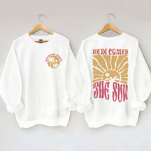 Retro Beach Here Comes the Sun Sweatshirt