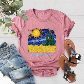 Gogh Outside Starry Night Nature Lover T-Shirt