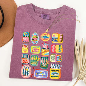 Vintage Sardine Can Mediterranean Food T-Shirt