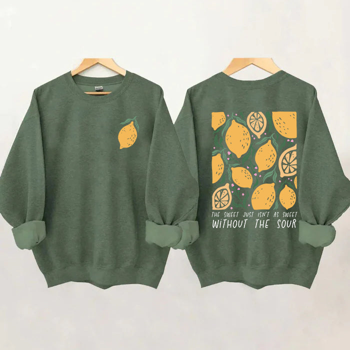 Lemon Hippie Flowers Motivational Sweatshirt