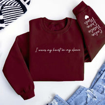 Custom I Wear My Heart On My Sleeve Sweatshirt