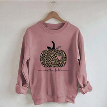 Hello Fall Leopard Pumpkin Sweatshirt
