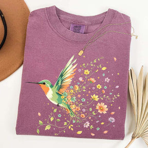 Hummingbird Wildflower Botanical Nature T-Shirt