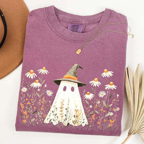 Retro Halloween Fall Aesthetic Daisy Flower T-Shirt