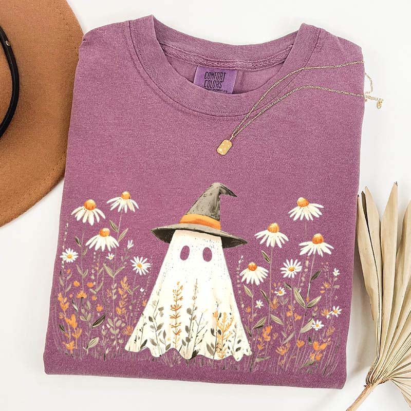 Retro Halloween Fall Aesthetic Daisy Flower T-Shirt