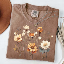 Comfort Colors Vintage Pressed Flowers Fall T-Shirt
