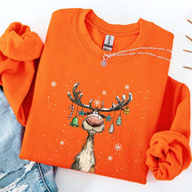 Vintage Reindeer Cute Christmas Sweatshirt