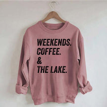 Funny Weekends Coffee and the Lake Sweatshirt