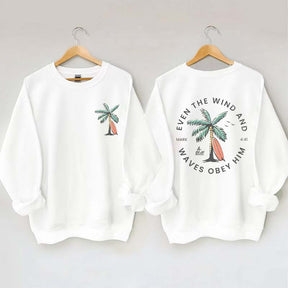 Beachy Backprint Bible Verse Sweatshirt