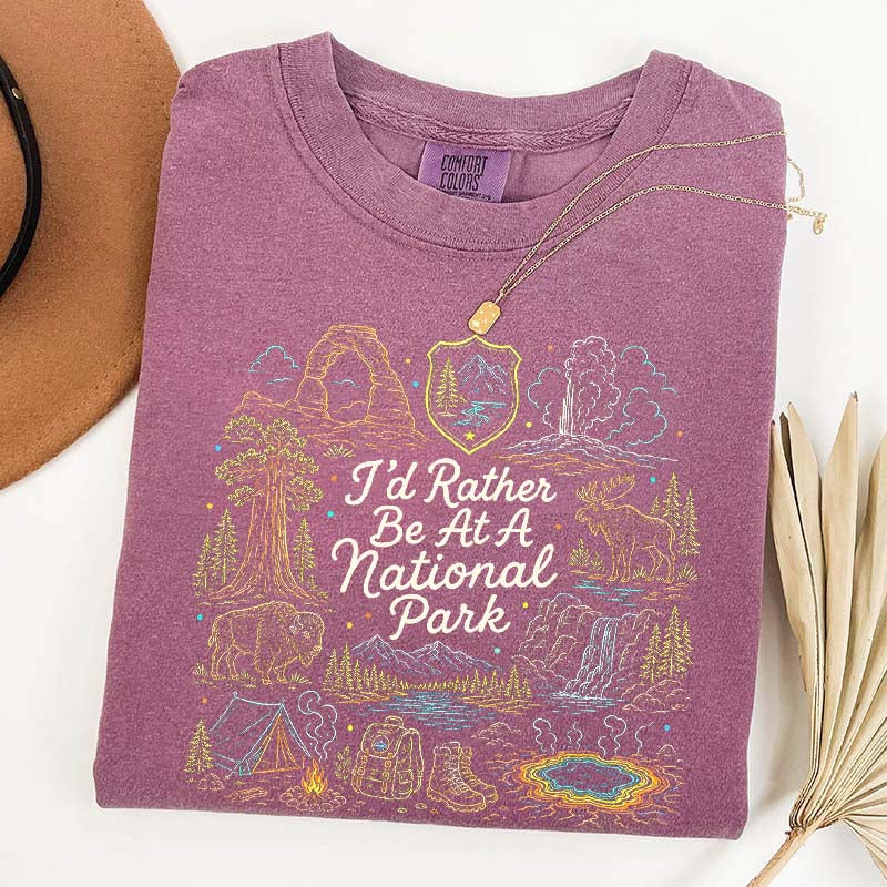 National Park Adventure Camping Girl T-Shirt
