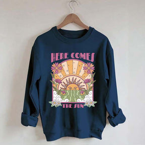 Here Comes The Sun Retro Celestial Sweatshirt
