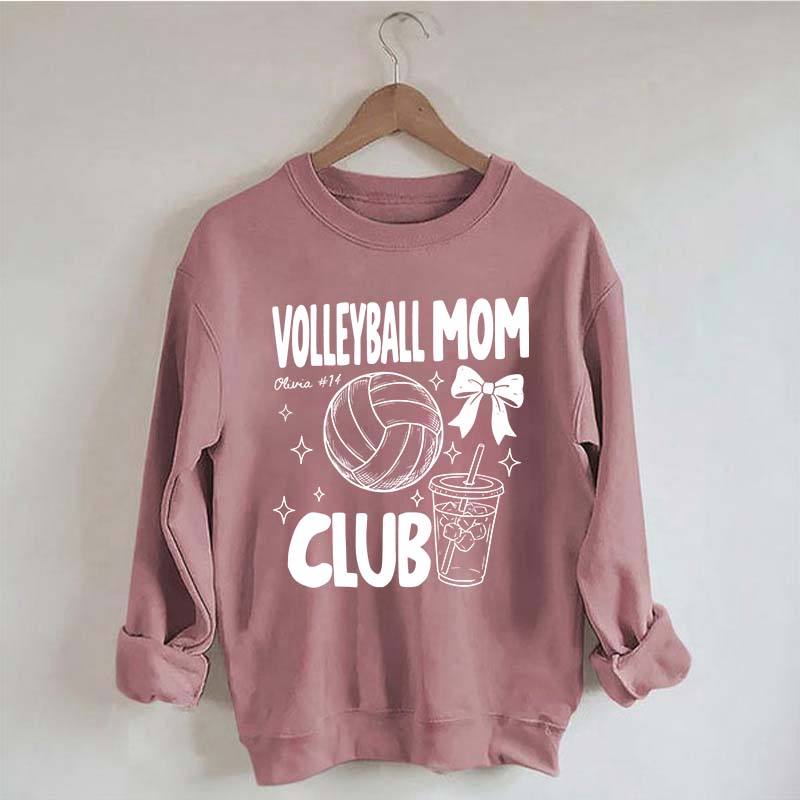 Custom Volleyball Mom Club Sweatshirt