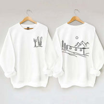 Minimalist Ski Design Sweatshirt