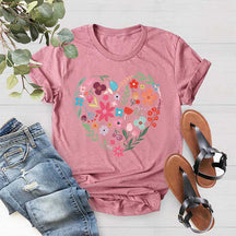 Flower Heart Love T-Shirt