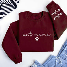 Personalized Cat Mama Sweatshirt