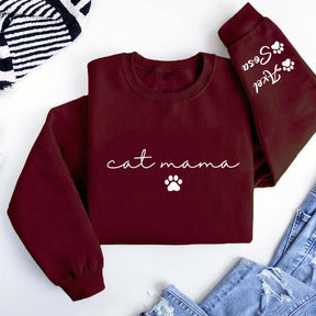Personalized Cat Mama Sweatshirt