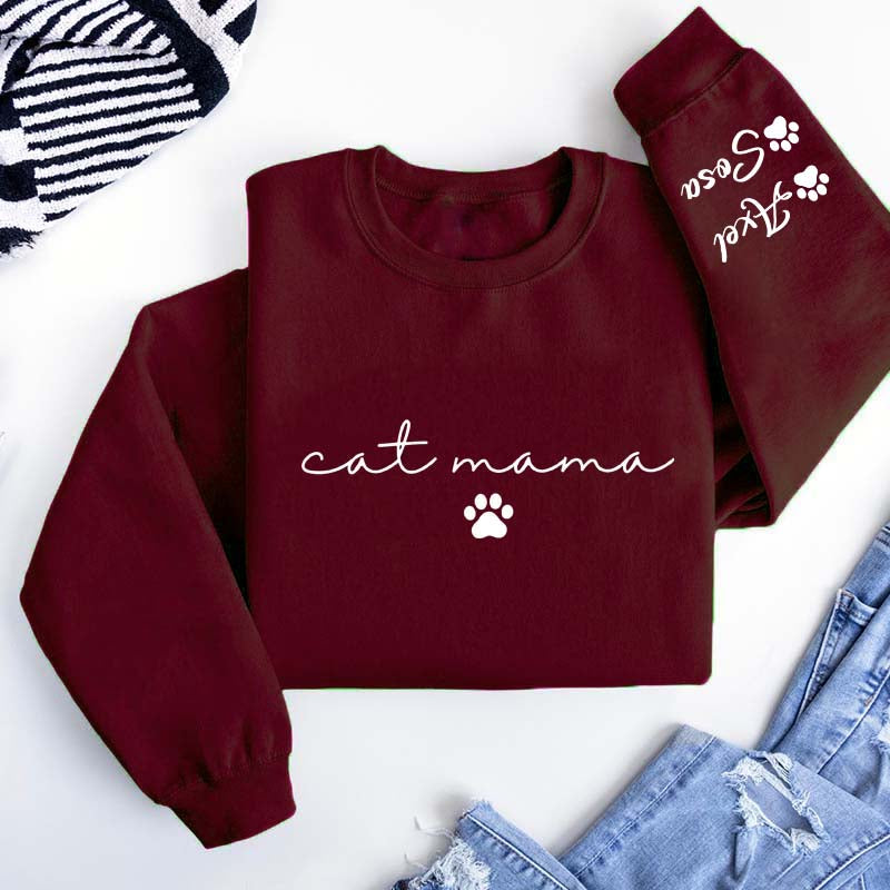 Personalized Cat Mama Sweatshirt