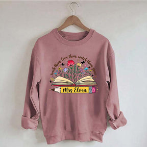 Custom Teacher Wildflower Sweatshirt