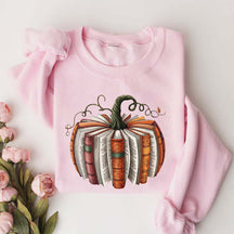 Fall Book Pumpkin Halloween Sweatshirt