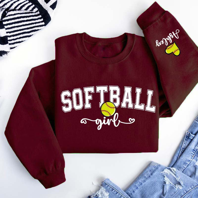 Custom Softball Girl Sweatshirt