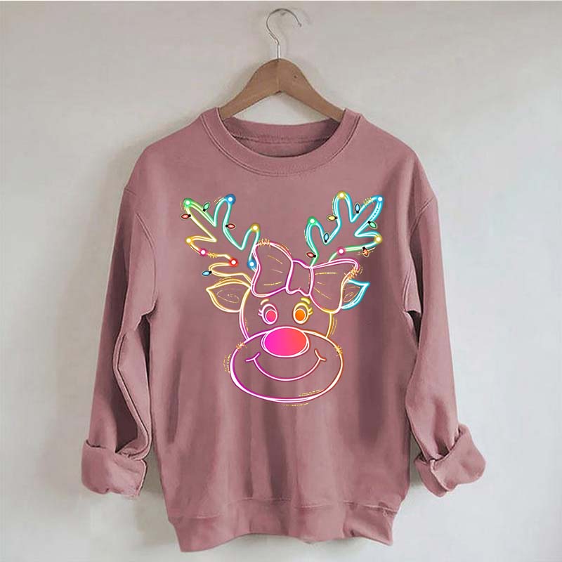 Neon Reindeer Christmas Sweatshirt