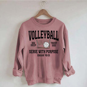 Volleyball Serve with Purpose Coach Sweatshirt