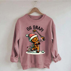 Oh Snap Gingerbreadman Golfer Sweatshirt