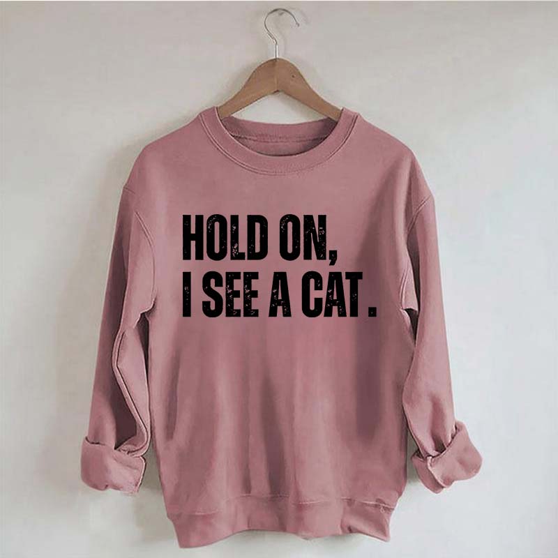 Hold On I See A Cat Sweatshirt