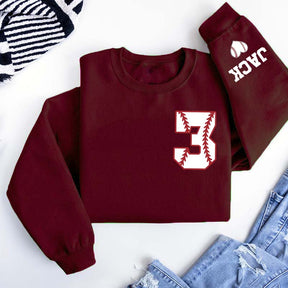 Personalized Baseball Heart Sweatshirt