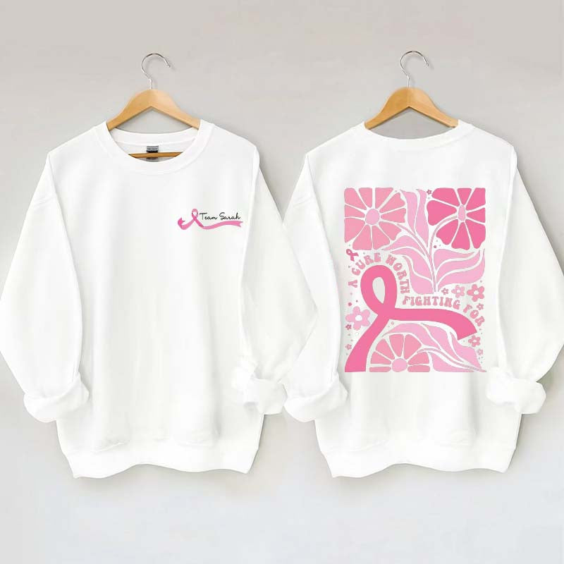 Personalized Breast Cancer Support Sweatshirt