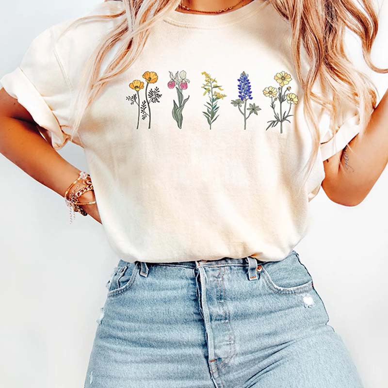 Wildflower Nature Best Friend Gift T-Shirt