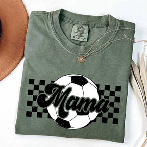 Checkered Mama Soccer Mama T-Shirt