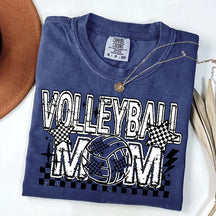 Checkered Volleyball Mom T-Shirt
