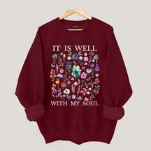It Is Well Floral Religous Wildflowers Sweatshirt