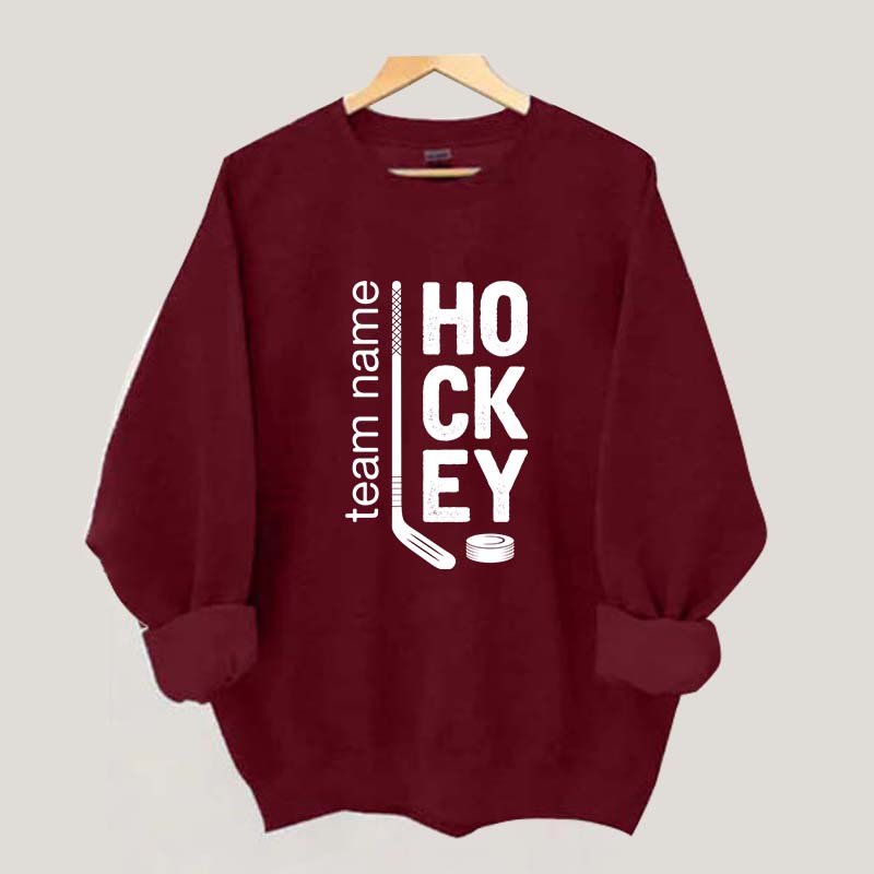 Personalized Hockey Mom Team Name Sweatshirt