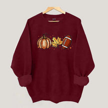 Fall Football Pumpkin Graphic Sweatshirt