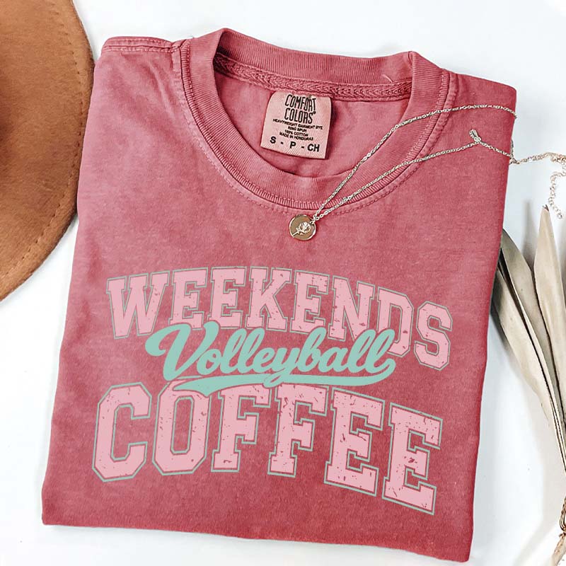 Weekends Coffee Volleyball T-Shirt