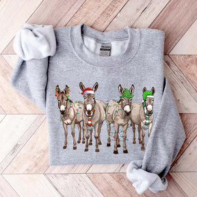 Christmas Donkey Lights Sweatshirt