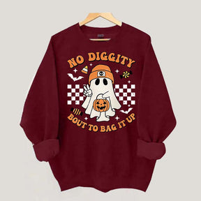 Funny No Diggity Bout To Bag It Up Sweatshirt
