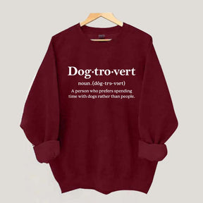 Dogtrovert Definition Lover women Sweatshirt