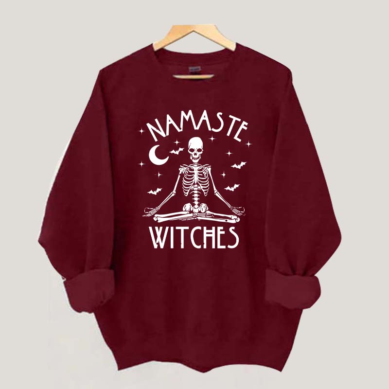 Namaste Witches Skeleton Yoga Sweatshirt