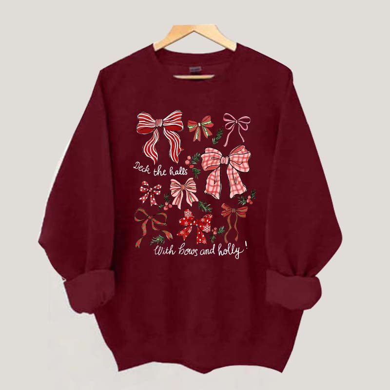 Christmas Coquette Bow Holiday Sweatshirt